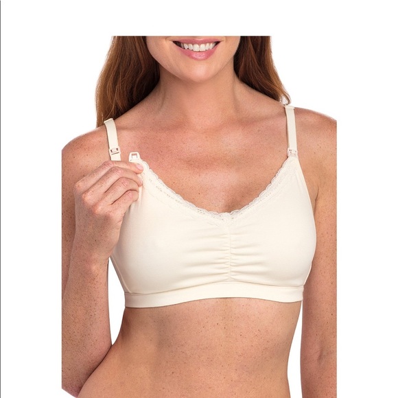 Maternity Cotton Lace Trim Bra, 2 Pack - Picture 4 of 5